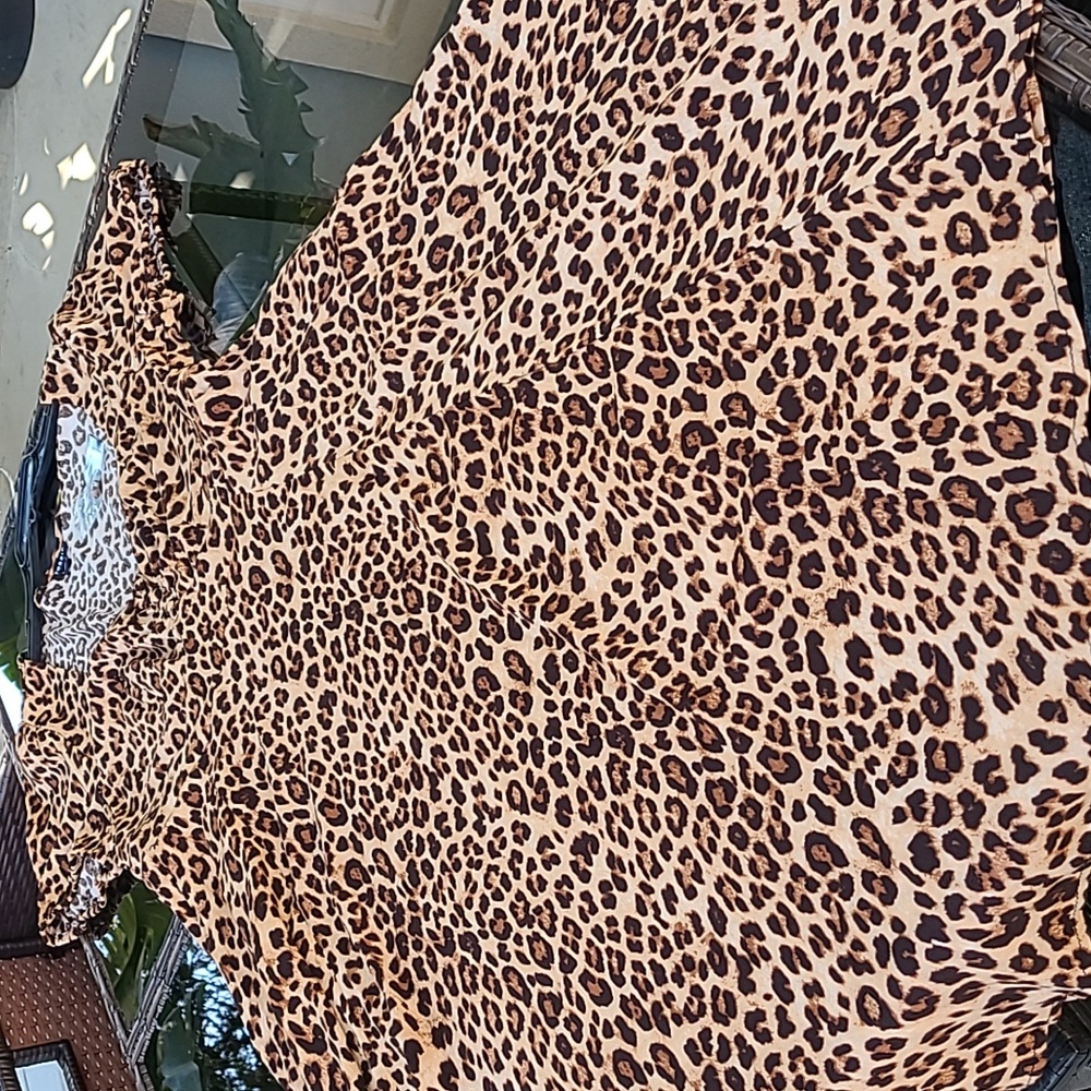 NWT Torrid Leopard Stretch Challis Skater Midi Dress Size 1x 14/16 - Picture 10 of 16